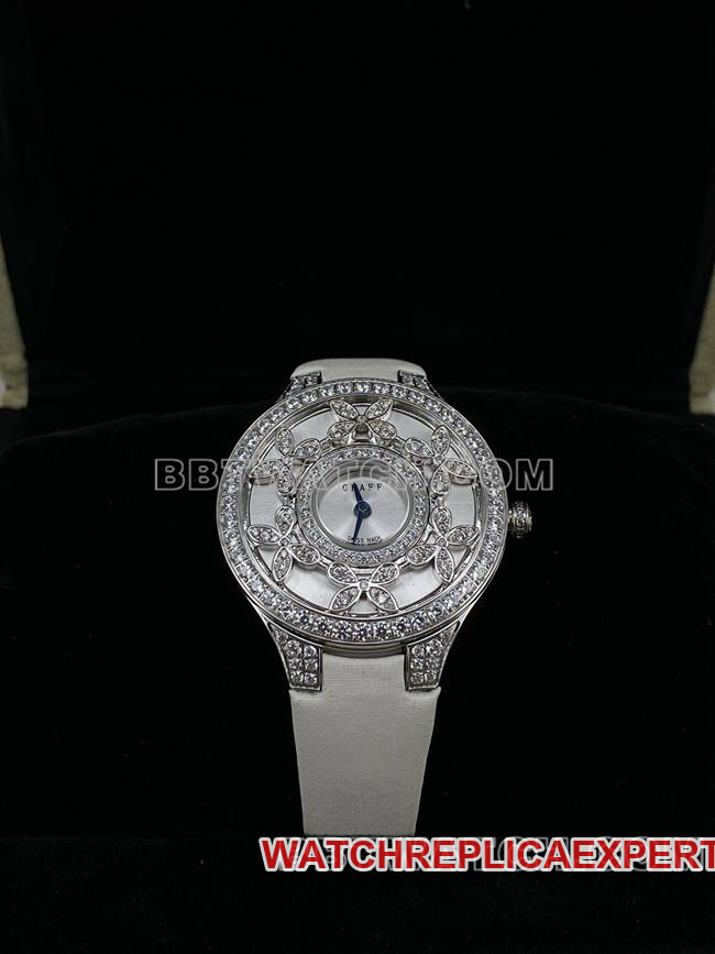 watch VCA factory Graf sapphire crystaldiamond33mmquartz movementfront live photo