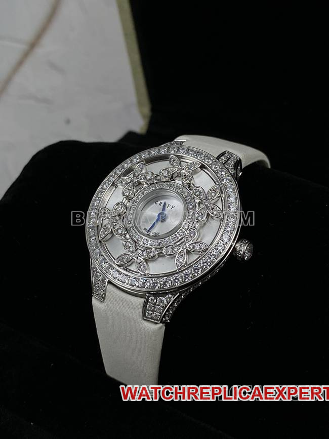 watch VCA factory Graf sapphire crystaldiamond33mmquartz movementfront live photo