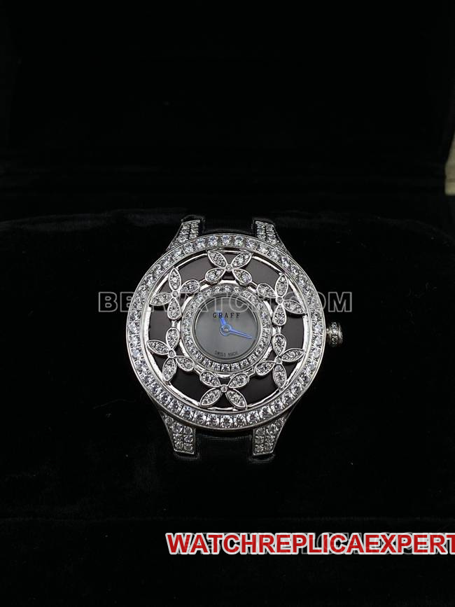 collectible watch Graf VCA factory sapphire crystaldiamond33mmquartz movementfront live photo