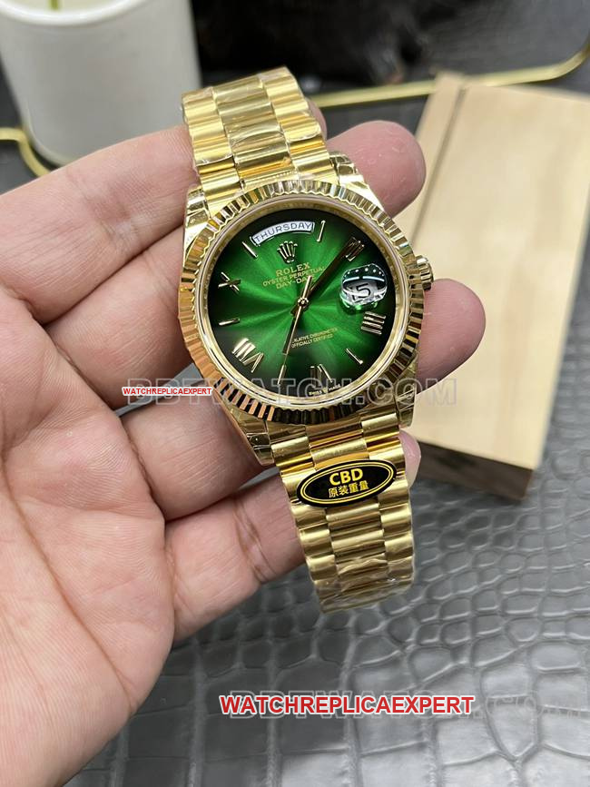 top-tier watch CBD factory RolexDay-Date3255 mechanical green dial40mmfront live photo
