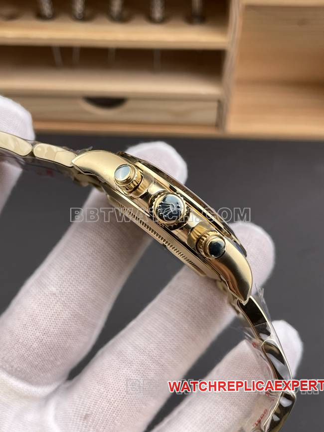 1:1replica watch CBD factory RolexDaytona4130 mechanical gold plate 40mmside live photo