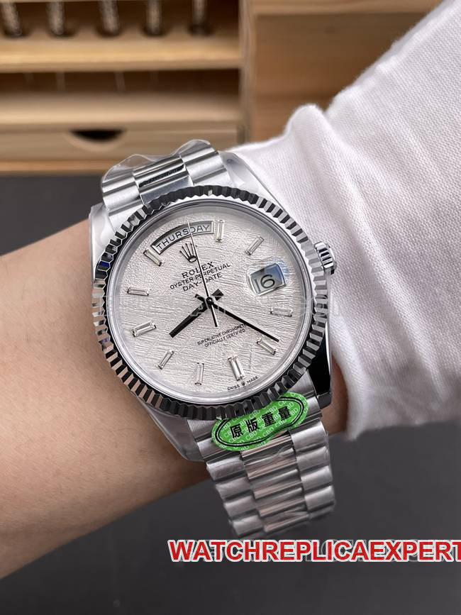 watch CBD factory RolexDay-Date3255 mechanical meteorite disc 40mmfront live photo