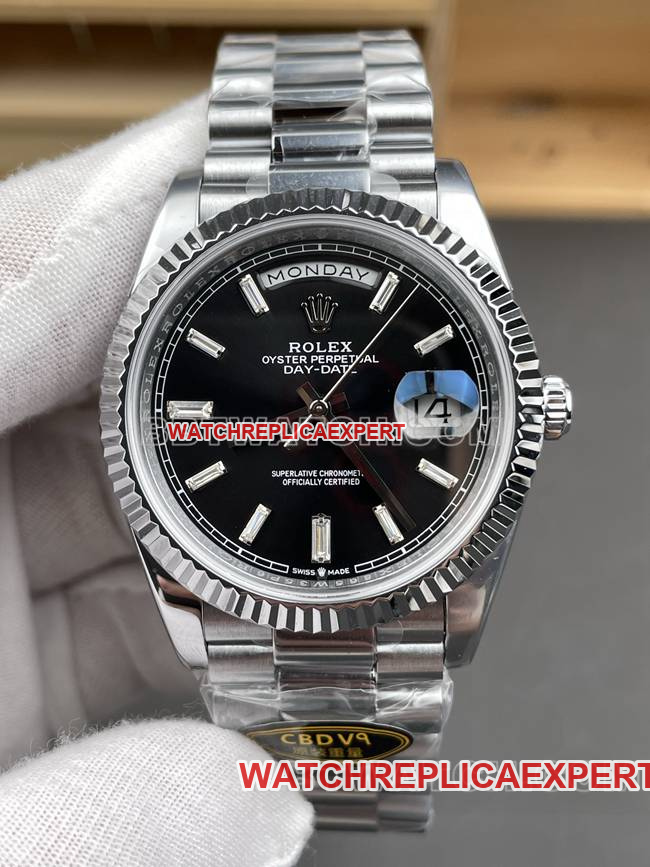 top-tier watch CBD factory Day-DateRolex3255 mechanical black dial40mmfront live photo