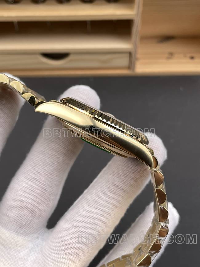 top-tier watch CBD factory black dialRolexDay-Dateyellow gold3255 mechanical side live photo