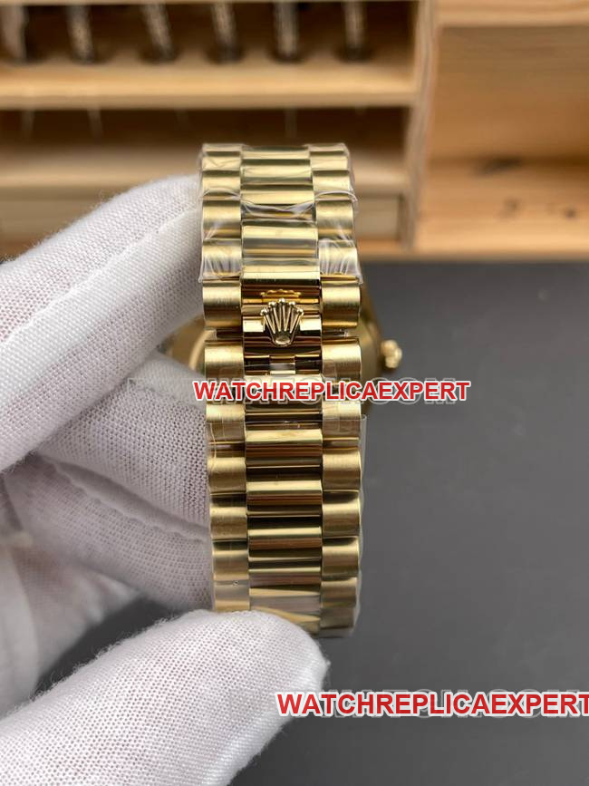 top-tier watch CBD factory black dialRolexDay-Dateyellow gold3255 mechanical braceletlive photos