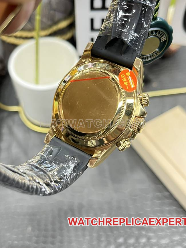 collectible watch Daytona gold plate CBD factory Rolexyellow gold4130 mechanical caseback live photo