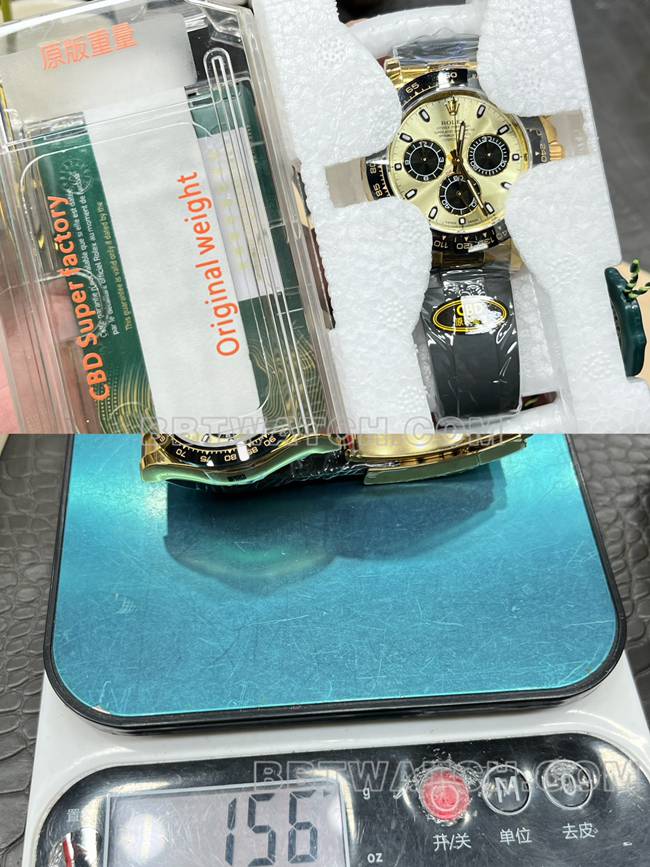 collectible watch Daytona gold plate CBD factory Rolexyellow gold4130 mechanical front live photo