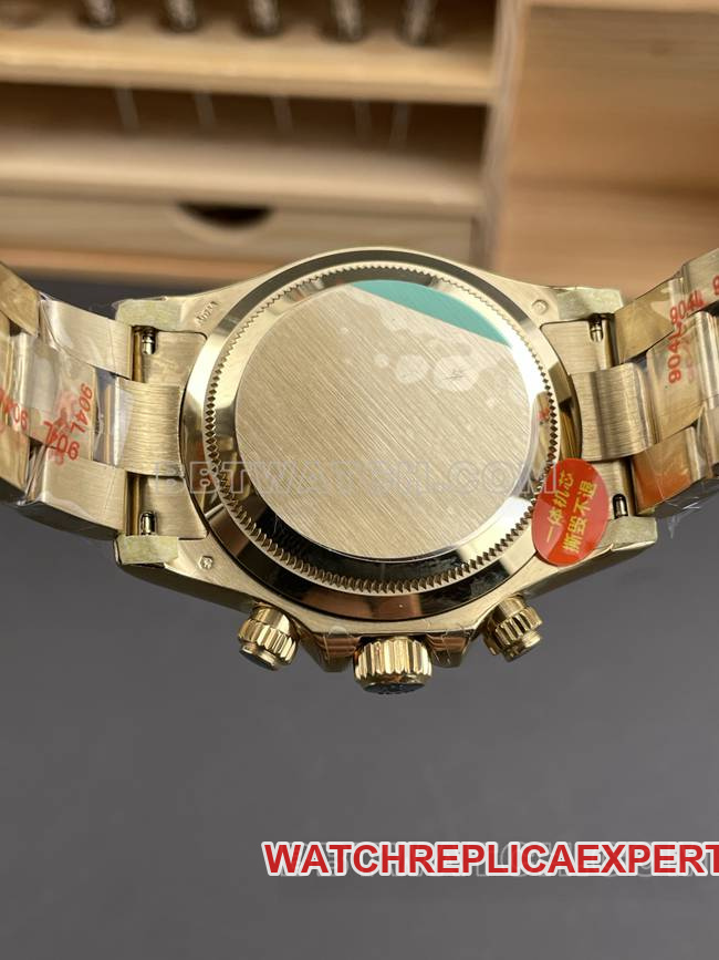 1:1replica watch Daytonagreen dialCBD factory Rolexyellow gold4130 mechanical caseback live photo