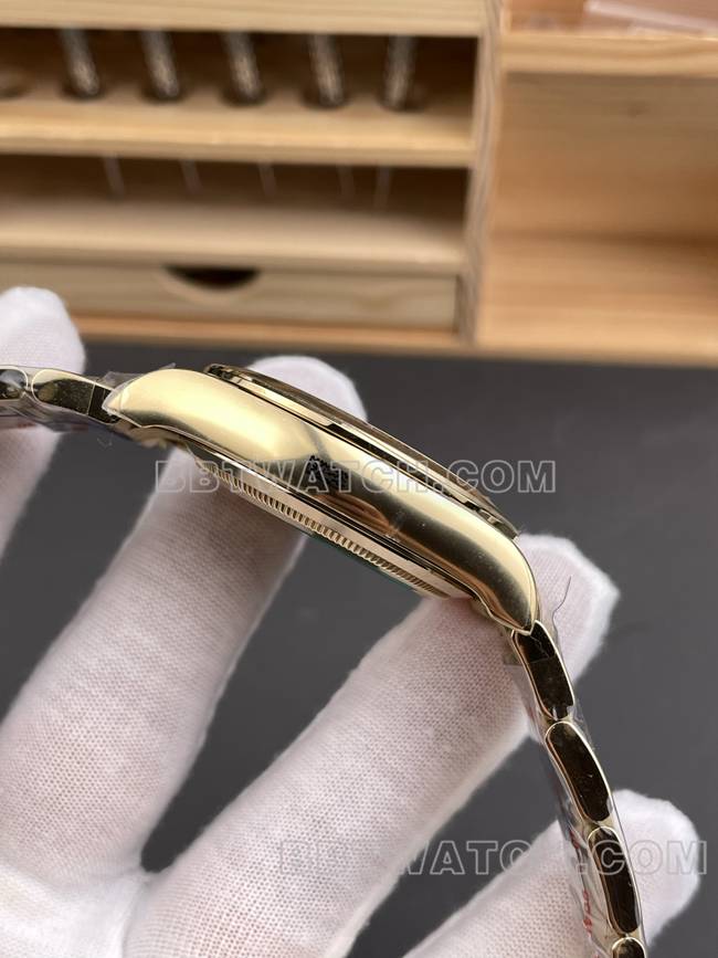 1:1replica watch Daytonagreen dialCBD factory Rolexyellow gold4130 mechanical side live photo