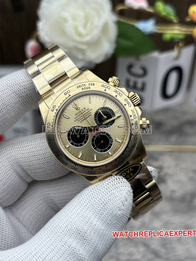 watch Daytona gold plate CBD factory Rolexyellow gold4131 mechanical front live photo
