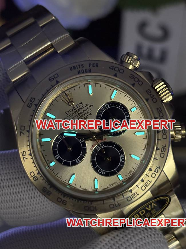 watch Daytona gold plate CBD factory Rolexyellow gold4131 mechanical front live photo