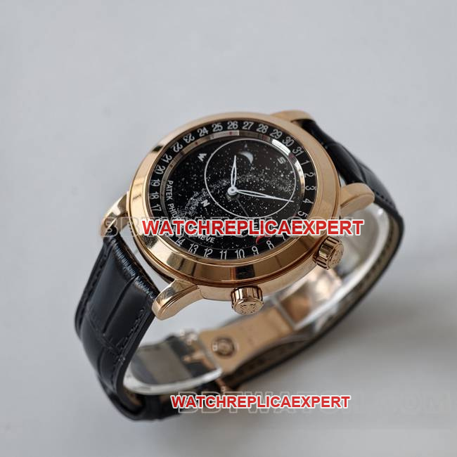 collectible watch super complication timepiece PPF FactoryPatek Philippeblack dial6102front live photo