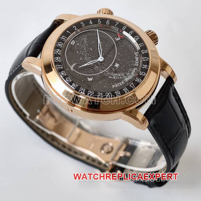 collectible watch super complication timepiece PPF FactoryPatek Philippeblack dial6102front live photo