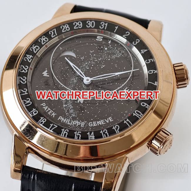 collectible watch super complication timepiece PPF FactoryPatek Philippeblack dial6102front live photo