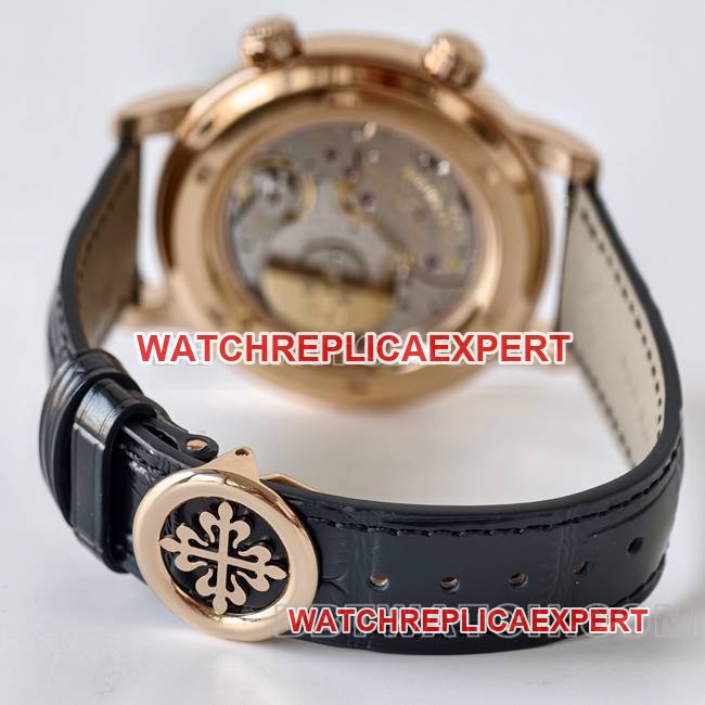 collectible watch super complication timepiece PPF FactoryPatek Philippeblack dial6102braceletlive photos
