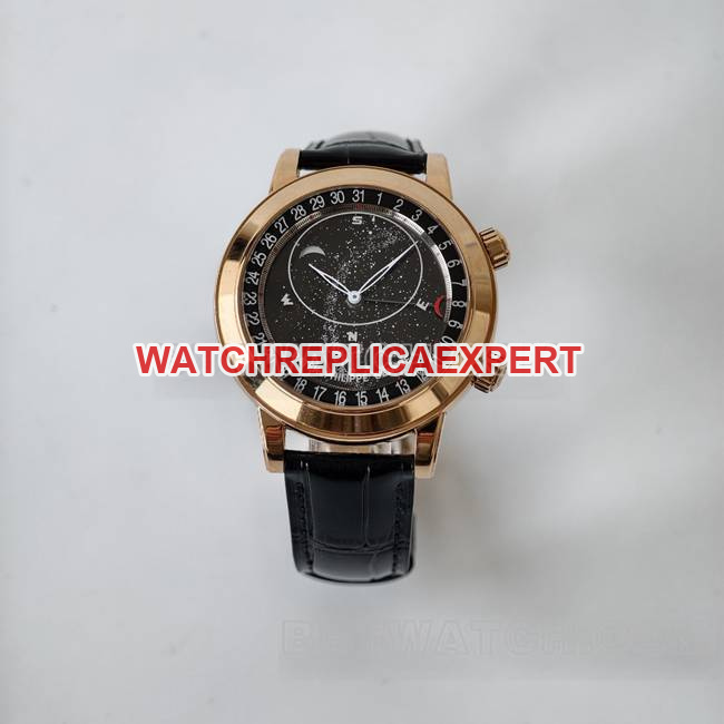 collectible watch super complication timepiece PPF FactoryPatek Philippeblack dial6102front live photo