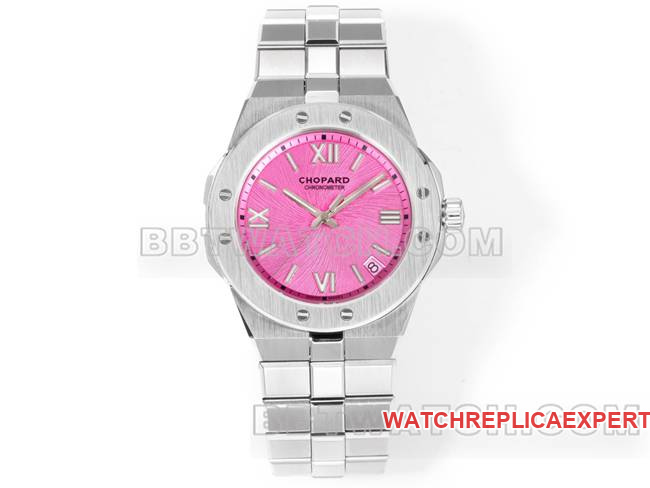collectible watch Snow Mountain Aoyi GH Factory Chopard Pink Plate 41mmfront live photo