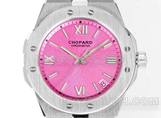 collectible watch Snow Mountain Aoyi GH Factory Chopard Pink Plate 41mmfront live photo