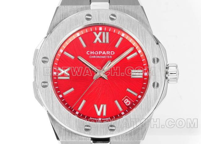 1:1replica watch GH factory Chopard Snow Mountain Proud Wing red plate 41mm front live photo