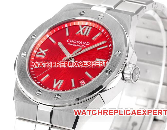 1:1replica watch GH factory Chopard Snow Mountain Proud Wing red plate 41mm front live photo