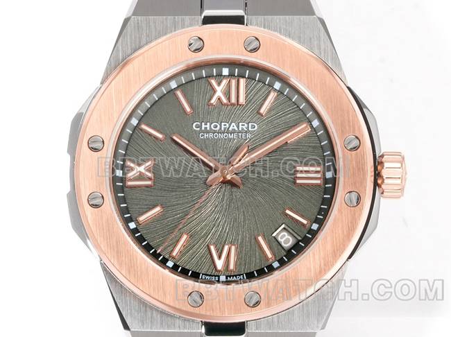 collectible watch GH factory Chopard snow mountain proud wing gray plate 41mm gold steel braceletfront live photofront live photo