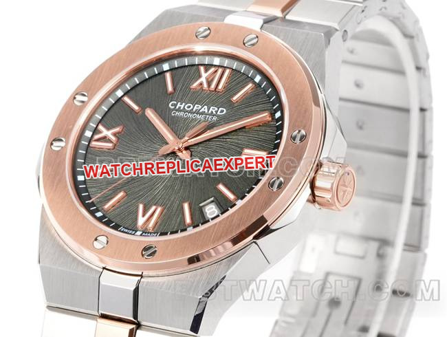collectible watch GH factory Chopard snow mountain proud wing gray plate 41mm gold steel braceletfront live photofront live photo