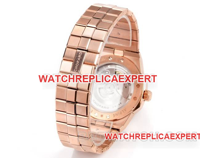 top-tier watch ChopardGH factory snow mountain proud wing green dial41mmrose gold steel braceletbraceletlive photos
