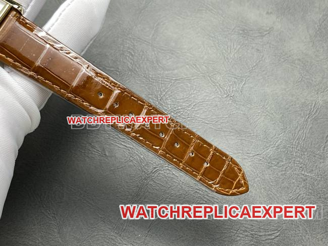top-tier watch tank DR factory Cartier silver white dialquartz brown leather braceletbraceletlive photos