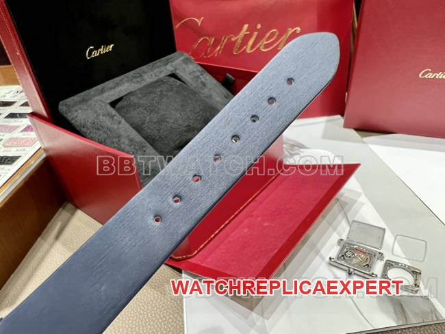 collectible watch tank DR factory Cartier silver white dialdiamond bezelquartz blue leather braceletbraceletlive photos