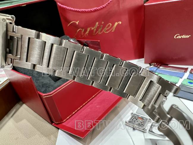 1:1replica watch tank DR factory Cartier silver white dial medium quartz steel braceletbraceletlive photos