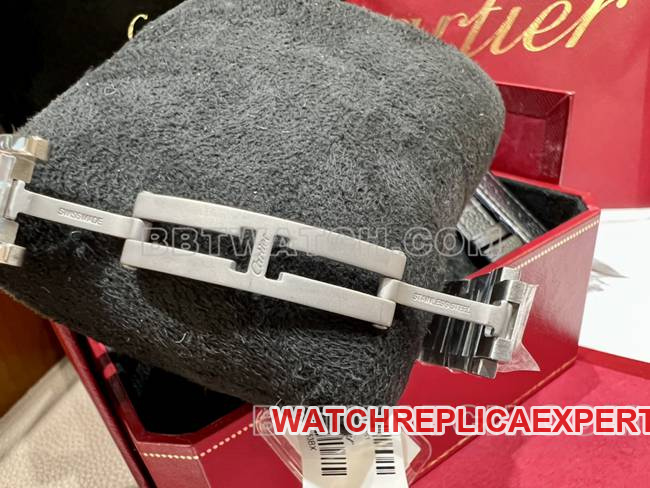 watch tank DR factory Cartier silver white dialquartz steel braceletclasplive photos