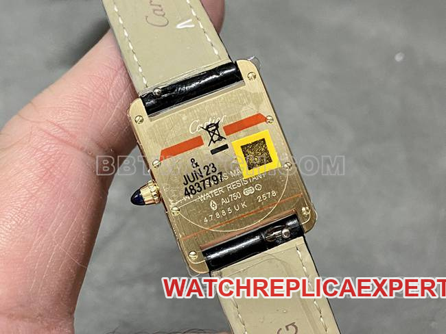 top-tier watch DR factory Cartier tank black dialquartz black braceletcaseback live photo
