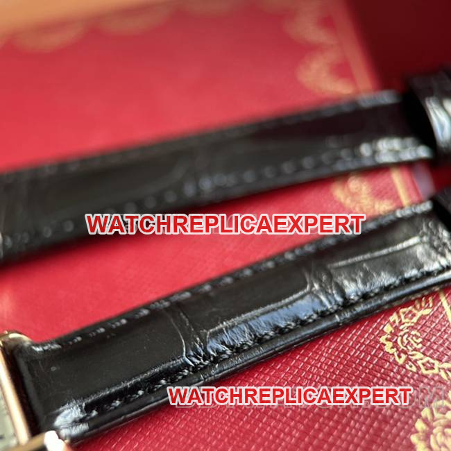 1:1replica watch DR factory tank Cartier silver gray plate rose gold shell quartz black braceletlive photos