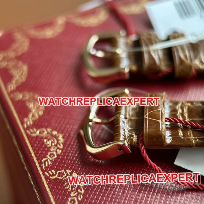 watch DR factory tank Cartier silver gray plate rose gold case quartz brown braceletbraceletlive photos