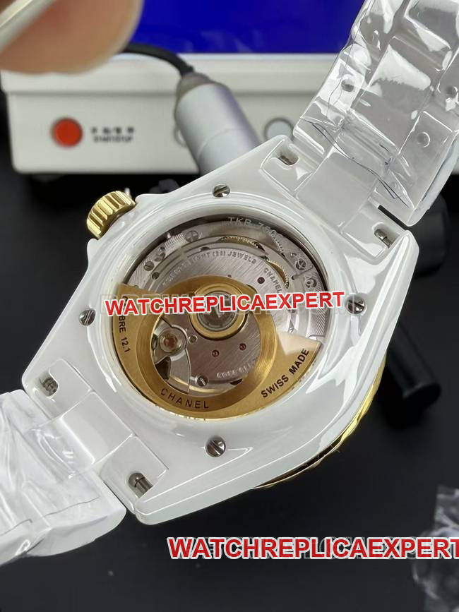 1:1replica watch ChanelBV factory white dial38mm mechanical caseback live photo