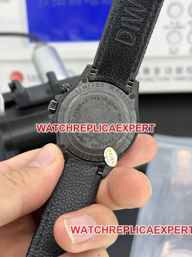 collectible watch DIW factory DaytonaRolexblack dial mechanical 4130caseback live photo