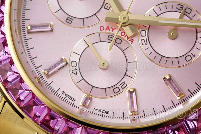 top-tier watchPPM factoryDaytonaRolex pink platemoissanitediamond bezel126538TROfront live photo