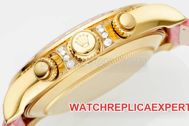 top-tier watch PPM factory DaytonaRolex pink plate moissanite diamond bezel126538TROside live photo