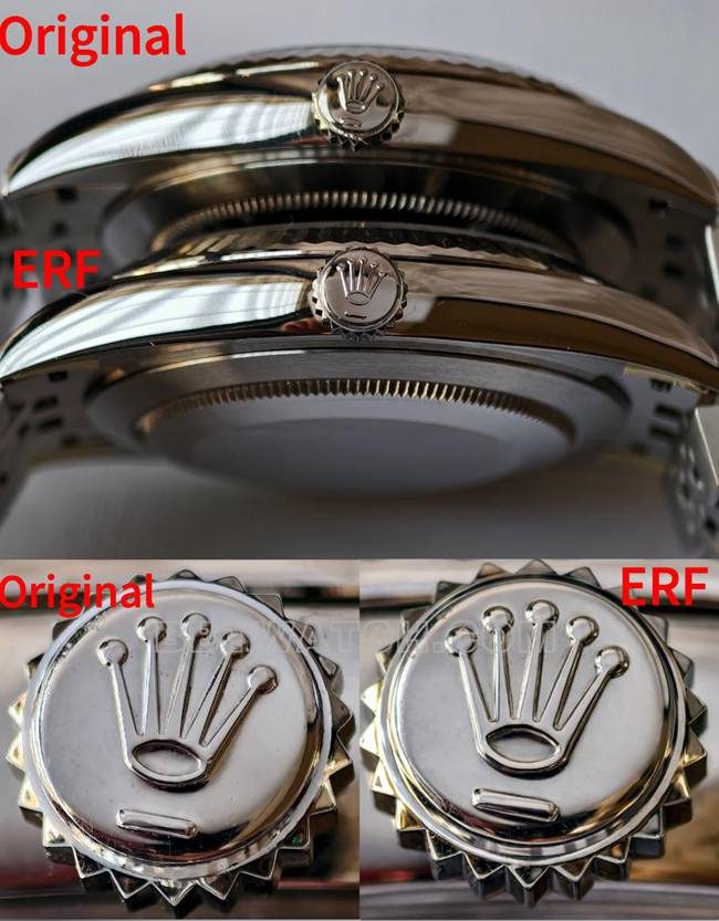 ERF factory date display model genuine and fake comparison evaluation Rolex gray plate top-tier table appearance live photos
