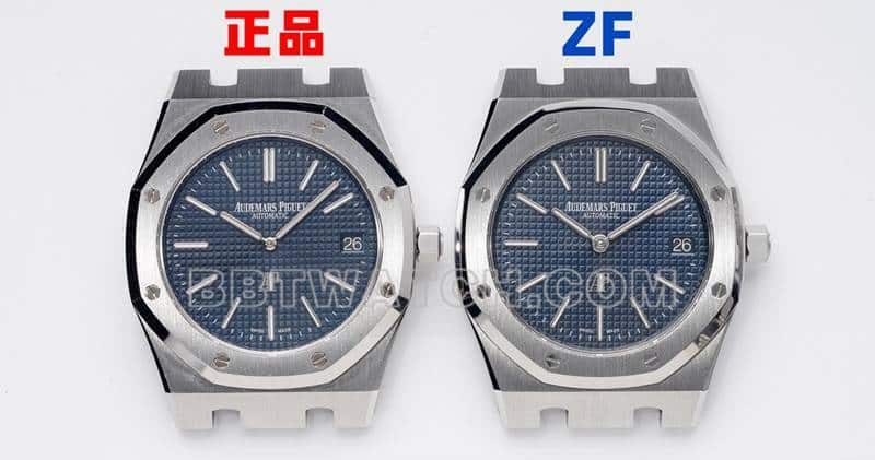 ZFRoyal Oak real and fake comparison evaluation Audemars Piguettop-tier watch 15202front live photo