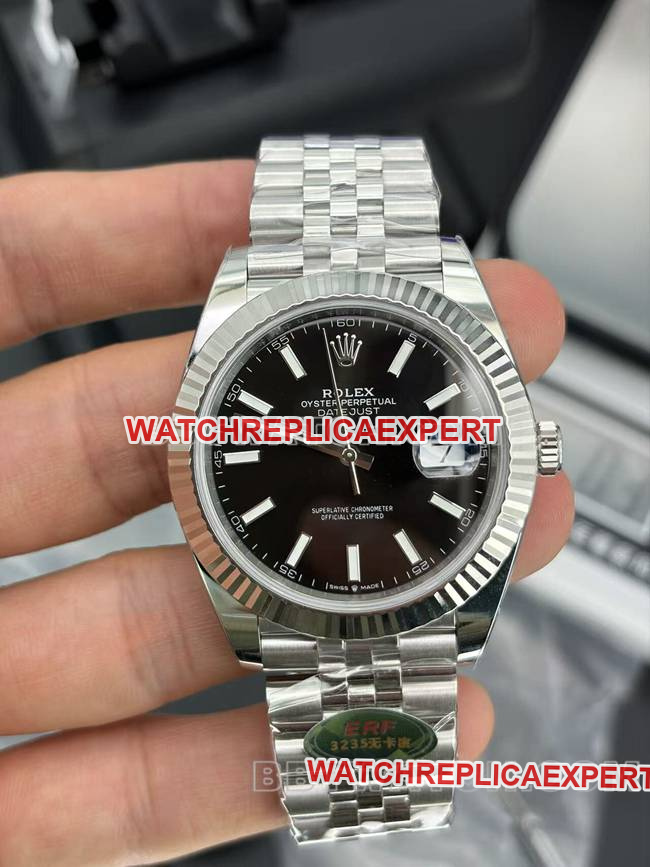 collectible watch ERF factory log Rolexblack dial3235 mechanical front live photo