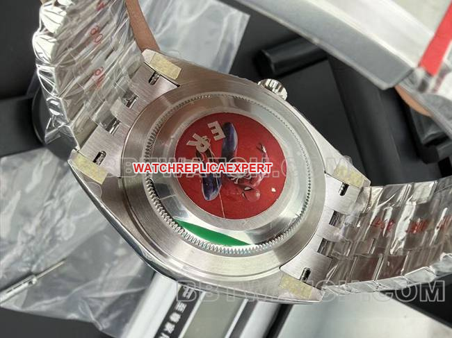 collectible watch ERF factory log Rolexblack dial3235 mechanical caseback live photo