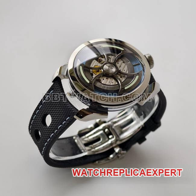 watch MB&Fblue dialK1 factory mechanical rubber braceletfront live photo