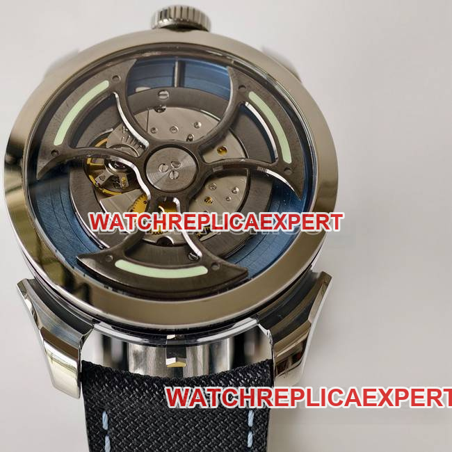 watch MB&Fblue dialK1 factory mechanical rubber braceletfront live photo