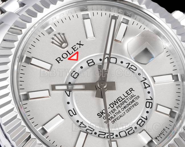 top-tier watch Navigator AR+ factory Rolexwhite dial mechanical front live photo
