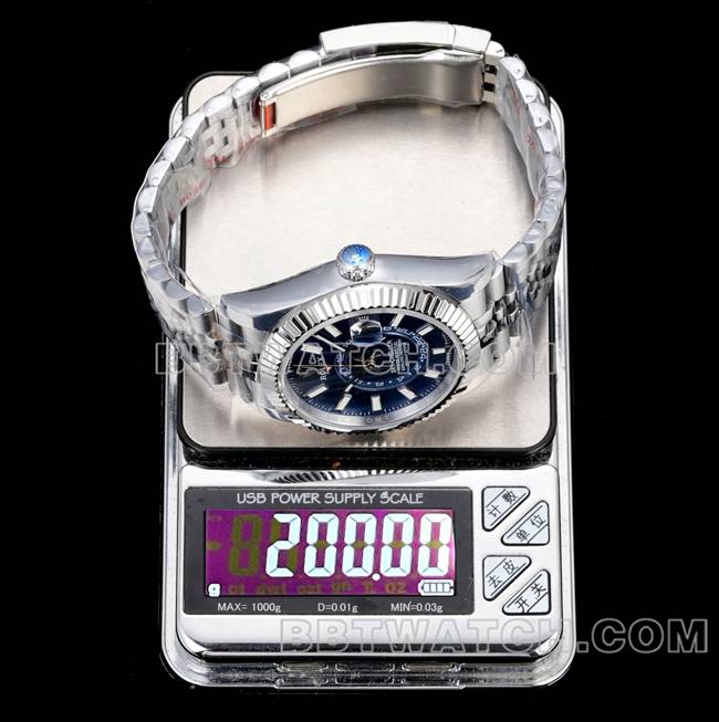 collectible watch Navigator AR+ factory Rolexblue dial mechanical weight live photos