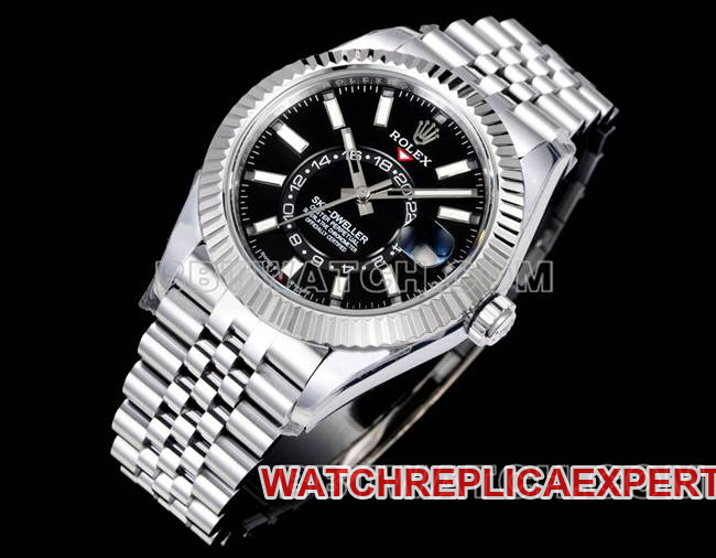watch Navigator AR+ factory Rolexblack dial mechanical front live photo