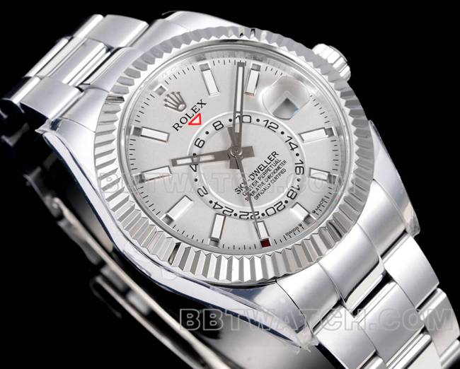collectible watch Navigator AR+ factory Rolexwhite dial mechanical steel braceletfront live photo