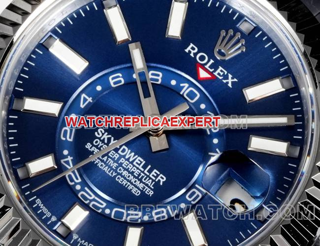 top-tier watch AR+ factory pilot Rolexblue dial mechanical steel braceletfront live photo