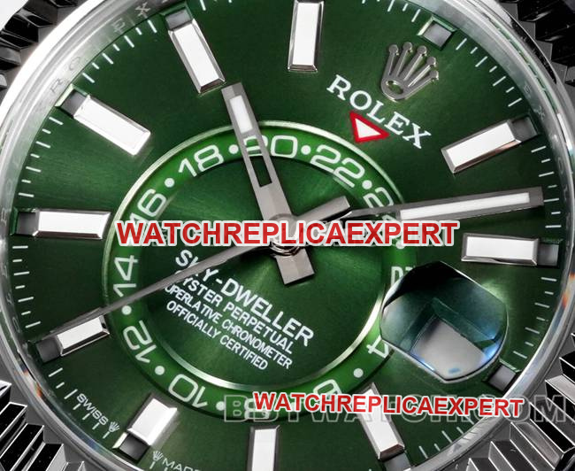 collectible watch AR+ factory pilot rolexgreen dial mechanical steel braceletfront live photo